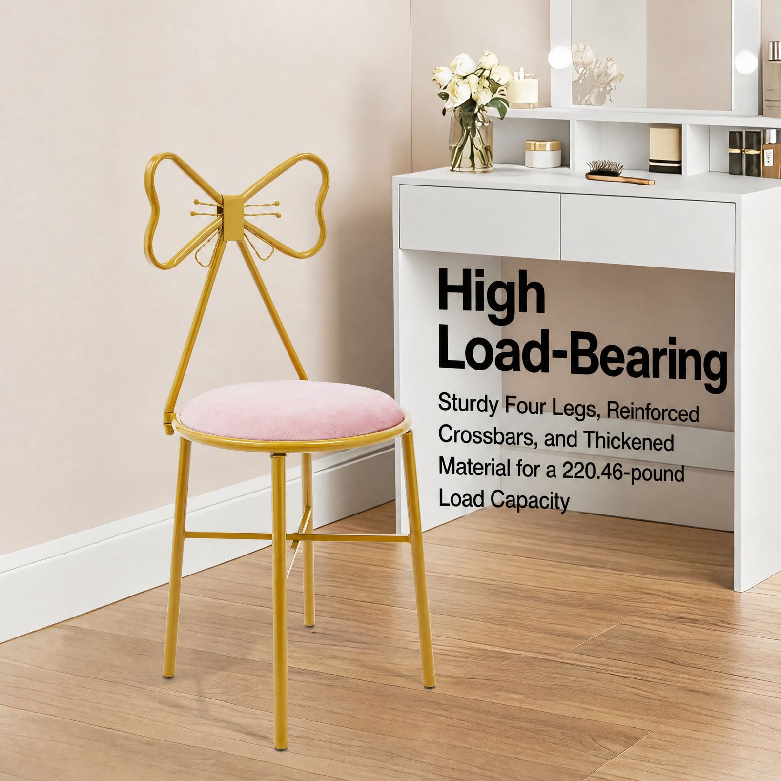 Pink Butterfly Backrest Vanity - đánh giá và giá Home Decor Furniture