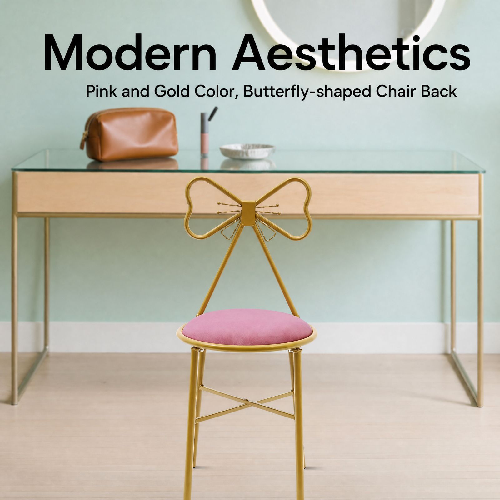 Pink Butterfly Backrest Vanity - đánh giá và giá Home Decor Furniture