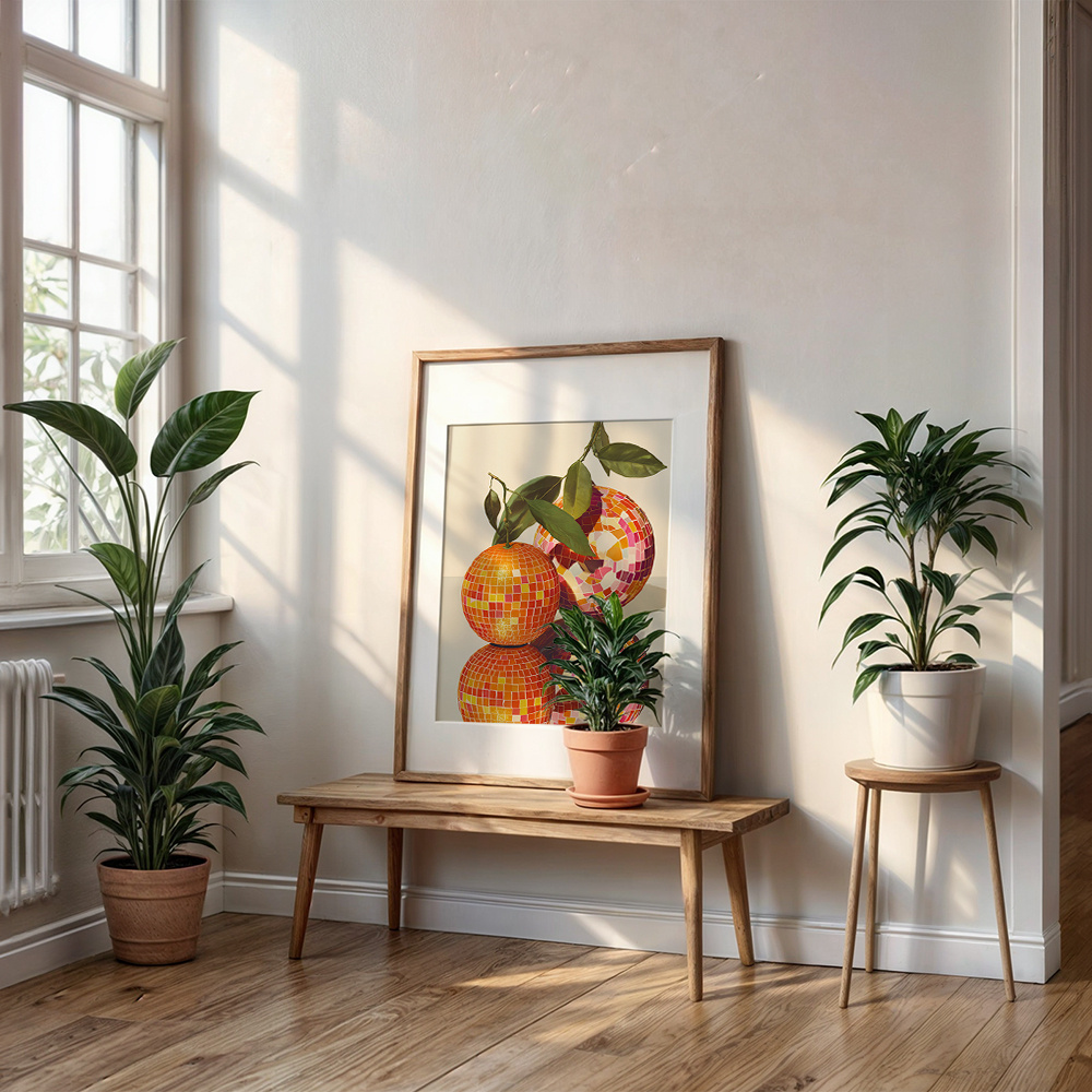 Modern Disco Orange Canvas Wal - đánh giá và giá Home Decor Orange