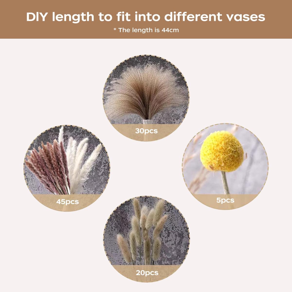 Dried Pampas Grass Bouquet Nat - đánh giá và giá Dried Flower Bouquet