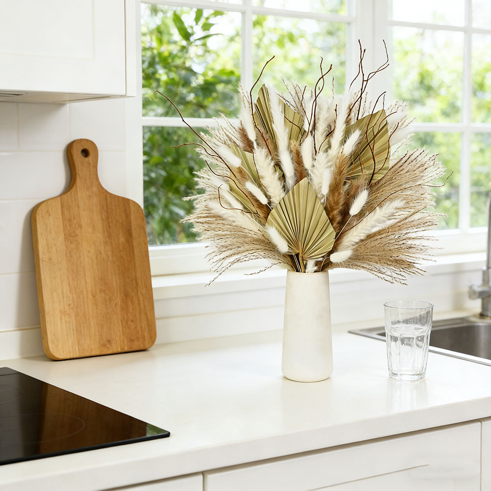 Natural Dried Palm Leaves Bouq - đánh giá và giá Dried Flower Bouquet